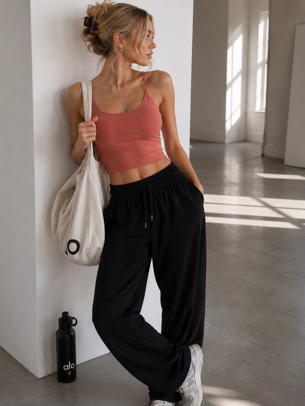 Lemedy Padded Yoga Sports Bra Tank Smoky Red S